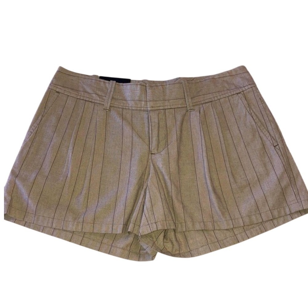 Banana Republic Martin Fit Pinstripe‎ Chino Shorts Brown Women 4